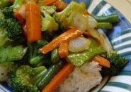 Stir-Fry de legumes com gengibre